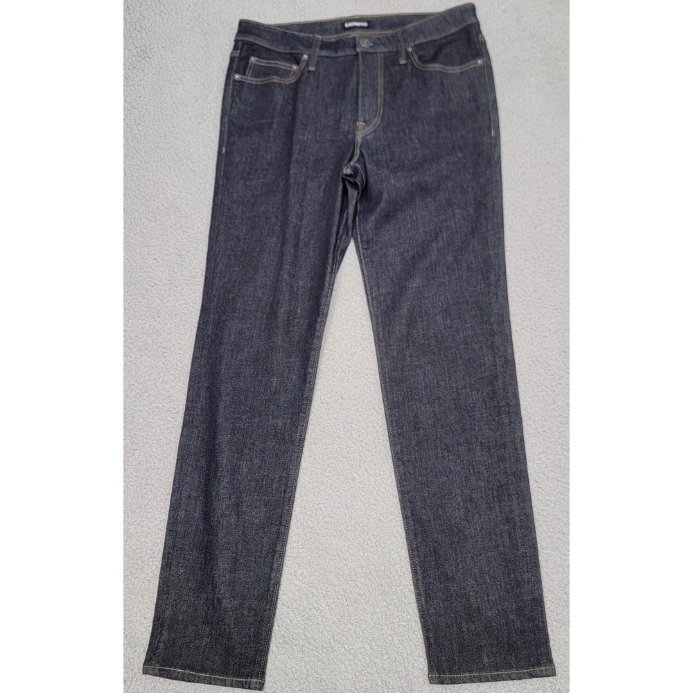 Express Jeans Mens 32x32‎ (Measured) Blue Relaxed Dark Wash Hyper Stretch Denim